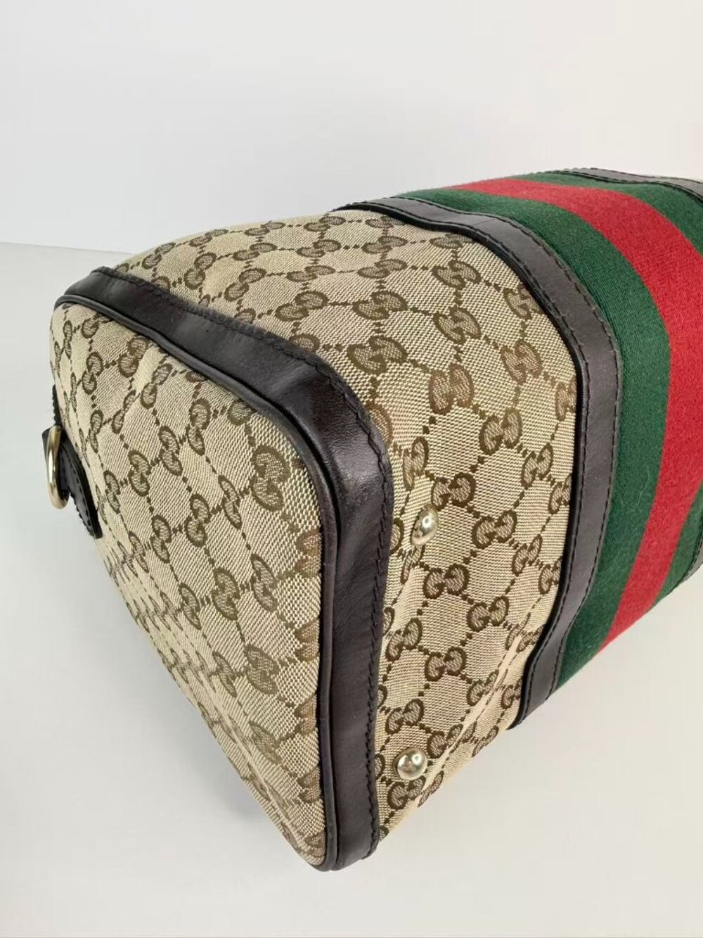 Gucci vintage gg canvas web boston bag - Picture 5 of 13